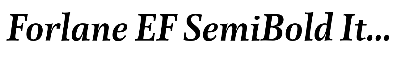 Forlane EF SemiBold Italic